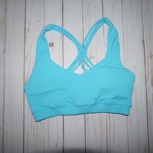 Forever 21 M baby blue strap sports bra